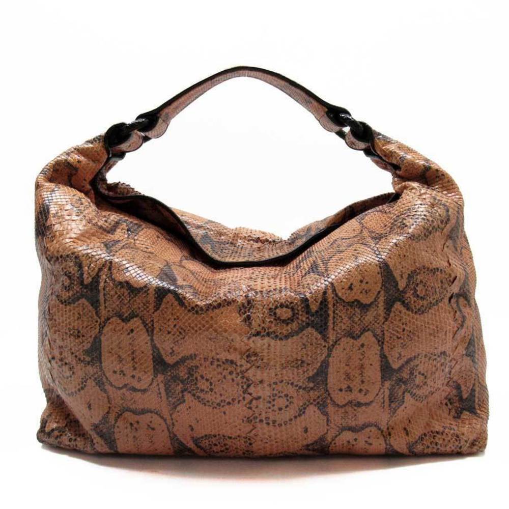 Bottega Veneta Python Handbag Orange - image 1